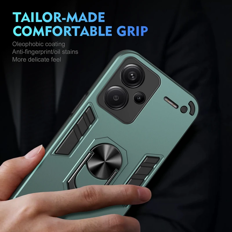 Shockproof Armor Case with Car Magnetic Holder Ring