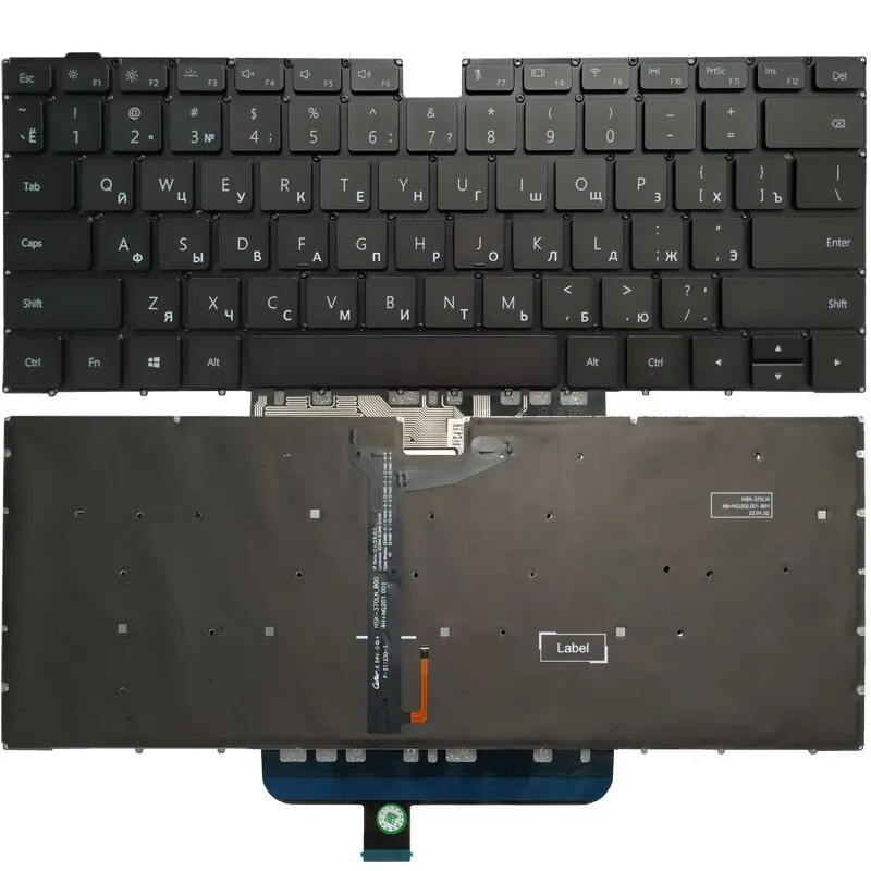 Backlit Francês Latino Eua Russo Teclado Huawei Matebook D14 D15 Boh-waq9r Boh-waq9l Bohl-wfp9 Bob-wae9p Magicbook 15 Novo - Imagem 5