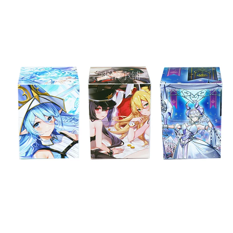 

Yugioh Duel Monsters Card Box Card Box Storage Box White Silver City Anime Card Plastic Portable Card Box 100+