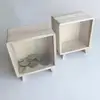 Wooden Piggy Bank with Whiteboard Marker Only Into Money Clear Window Coin Storage Jar Savings Boxes Money Box Kids Money Bank 4