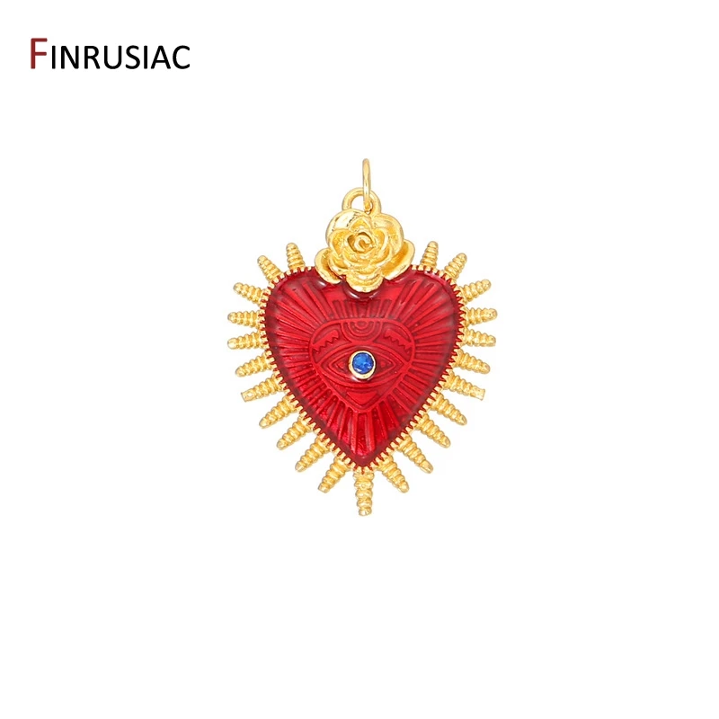 Collana con ciondolo a forma di cuore Vintage oro placcato in oro 18k 316L acciaio inossidabile fermaglio a forma di girocollo a forma di cuore grande catena collana pendente