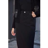 AP femmes 2026 automne et hiver Denim col en v robe tricot Cardigan col montant Modal chemise 4