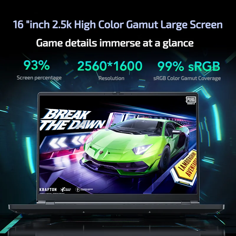 Oushedi i9-12900H Gaming Book, 16-inch Laptop, Narrow Bezel IPS 2.5K Ultra HD Screen, NVIDIA RTX3060, Window 11, 32G RAM, SSD 3