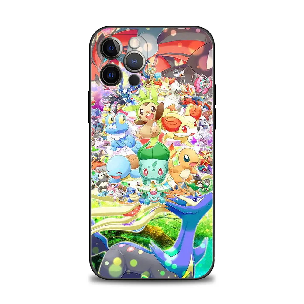 apple 13 pro max case Phone Case for Apple iPhone 13 11 12 pro max XS XR X 8 7 6 6s Plus SE 13promax 12mini 13mini 5 5S Cover Pokemon All Team iphone 13 pro max case
