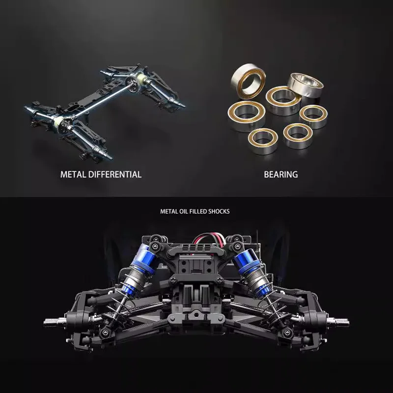 New MJX H16H V3 four-wheel drive remote control drift vehicle all metal rotating children's toy professional RC off-road vehicle 3