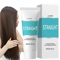 Crème lissante professionnelle à la kératine, traitement endommagé, lissage plus rapide, soins pour cheveux bouclés, crème correctrice de protéines, 60ml 2