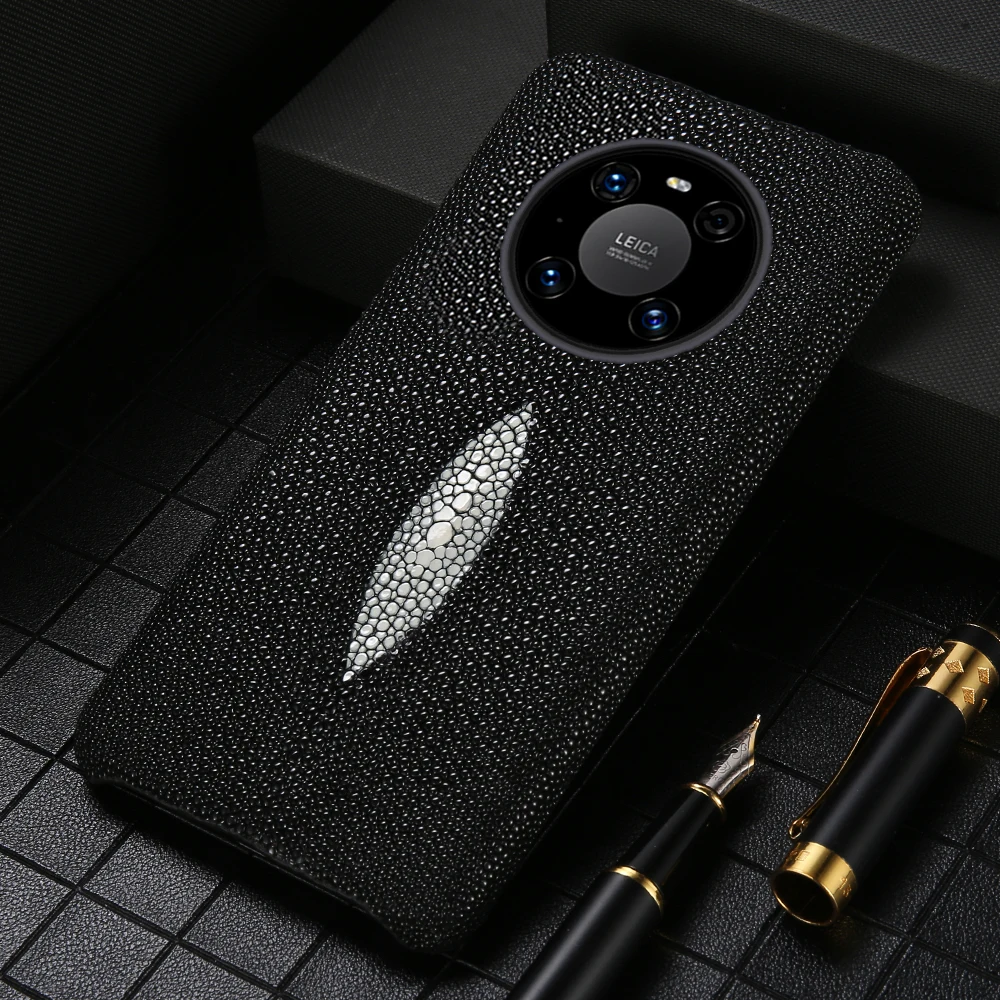 Premium Genuine Stingray Leather Phone Case - Elegant and Durable Design