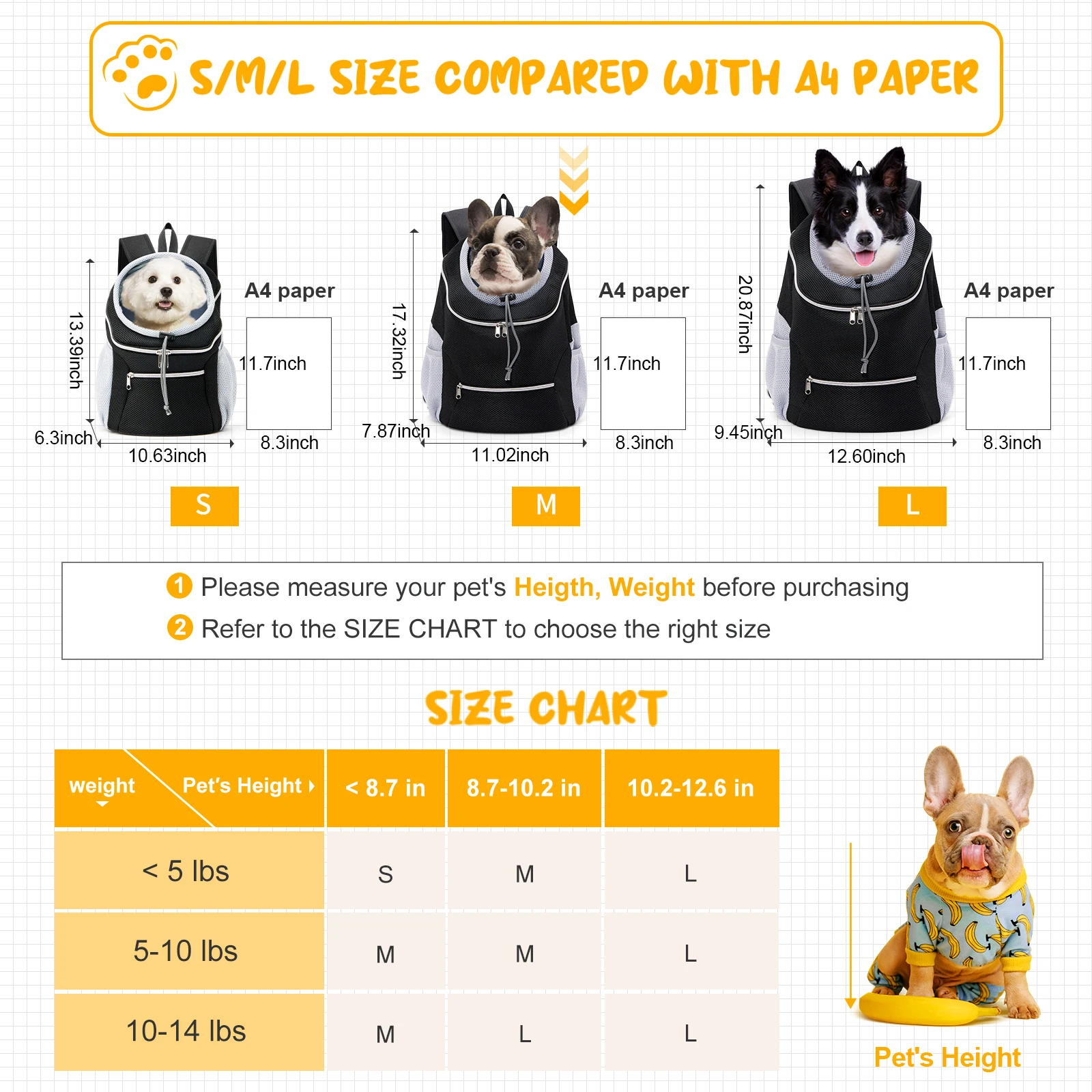 Cat and Puppy Transport Bag Travel Backpack, Cat Backpack, Puppy Outdoor Portable Bag, Camping Pet Carrier Breathable Backpack