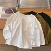 Boys Long-sleeved T-shirt Spring  Autumn Korean New Children Solid Color Irregular Bottoming Shirt Baby Autumn Inner Tops 1