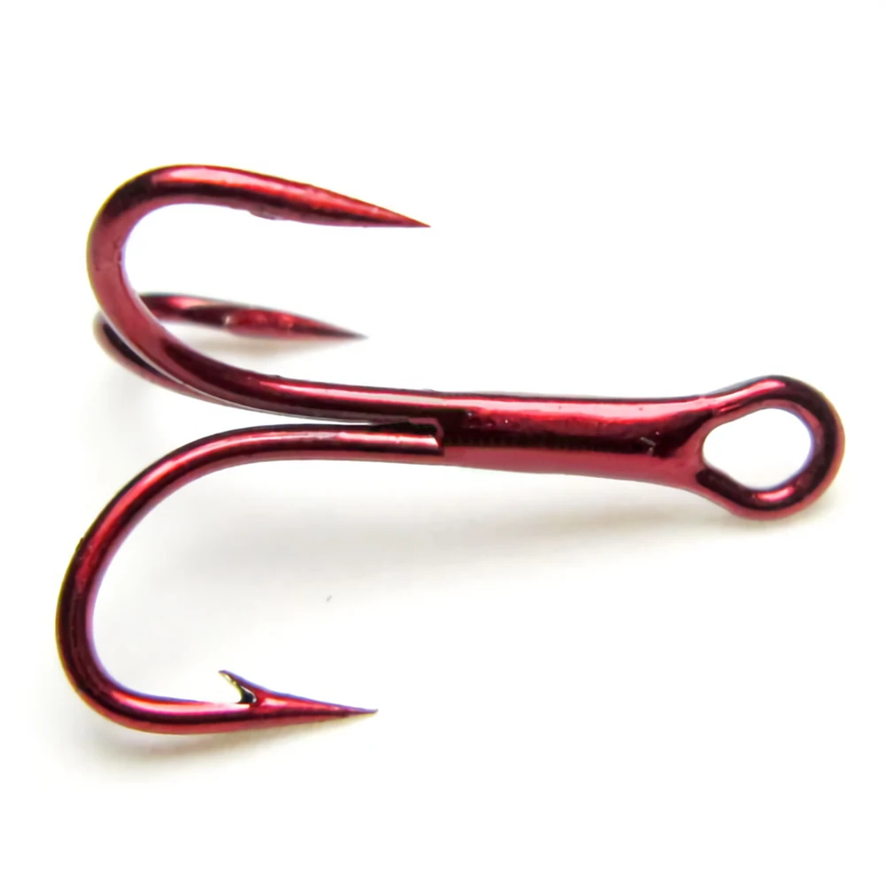 FREE FISHER 100Pcs/Set Fishing Treble Hooks Barbed High Carbon Steel  Fishing Triple Three Anchor Hook Fishing Anzuelos Pesca