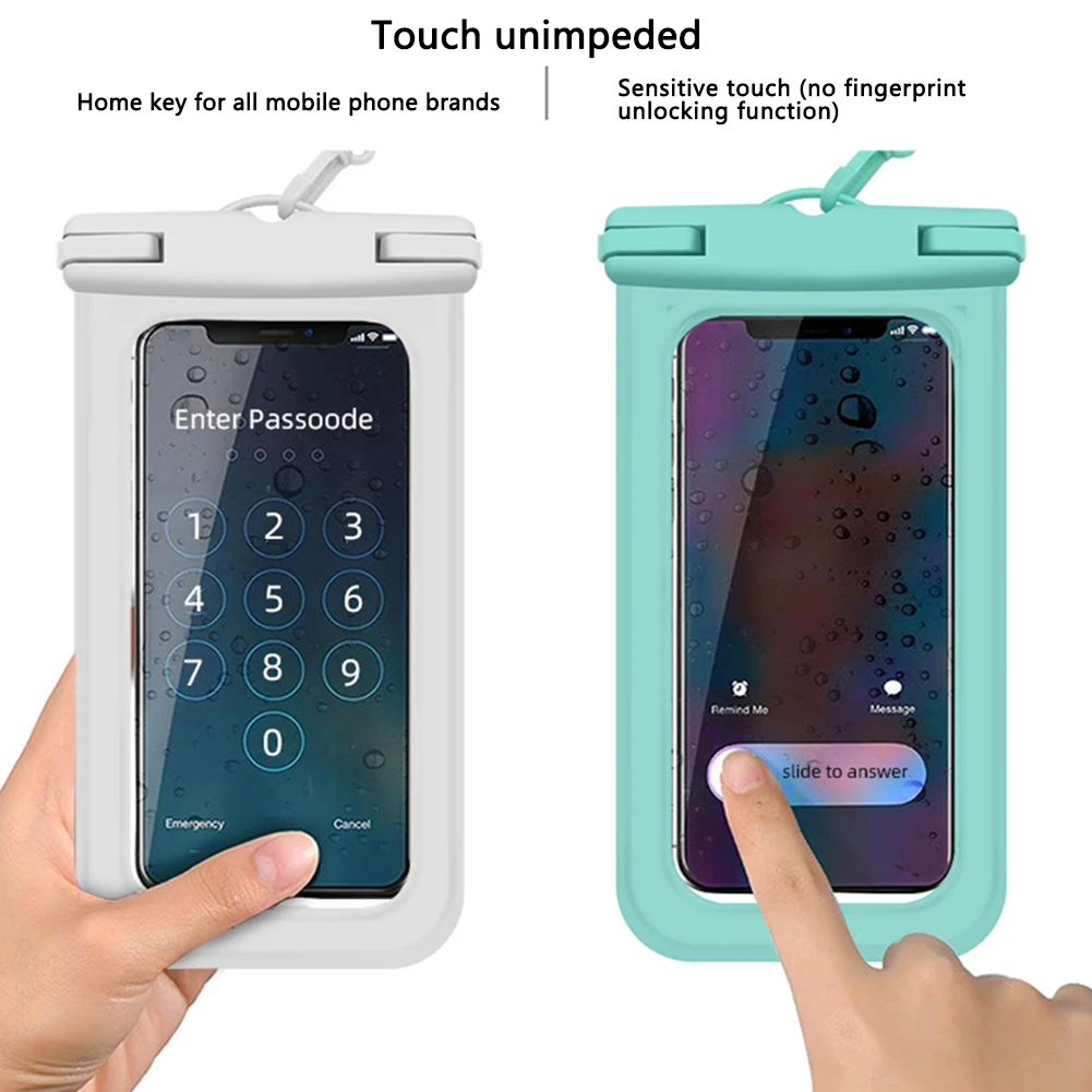 DOITOOL Custodia Galleggiante Per Telefono Borsa Stagna Set Da 4 Pezzi Custodia Per Telefono Con Schermo Touch Per Spiaggia Pesca Nuoto Canottaggio Casuale - Foto 3