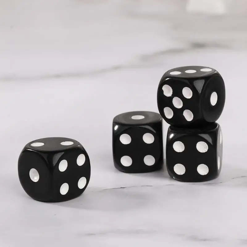 Digital Number Cubes for Kids 6 Sided D6 Faces Round Coener Educational DIY Board Games 16mm 10Pcs game dice dice set