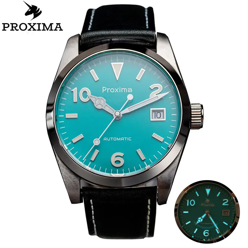 

Proxima PX1690-2610 Automatic Mechanical Watch Sapphire Retro Classic Stainless Steel Luxury Business 20Bar Dive Watch Luminous