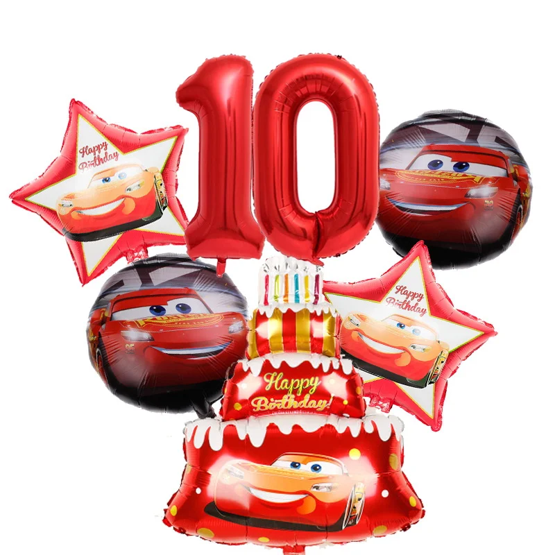 thumbnail image 1 of Decoraciones para fiestas de cumpleaños de Cars Disney Pixar Cars Lightning Mcqueen Globos Servilletas de papel Vasos Platos Bolsas de regalo Vajilla Suministros, 1 of 5