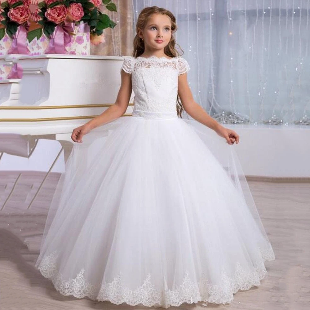 

Tulle Kids Flower Girl Dresses for Wedding Birthday Pageant Princess Gown First Communion Vestidos De Nina De Las Flores