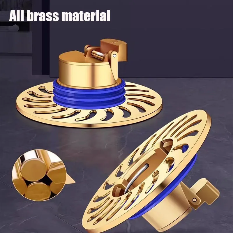 Floor Drain All-copper Shower Floor Drain Stopper Insectproof Anti-odor Deodorization Toilet Kitchen Bathroom Toilet Sewer floor drain filter shower drain plug floor drain shower drain floor drain strainer bathroom water stopper floor drainer inner core