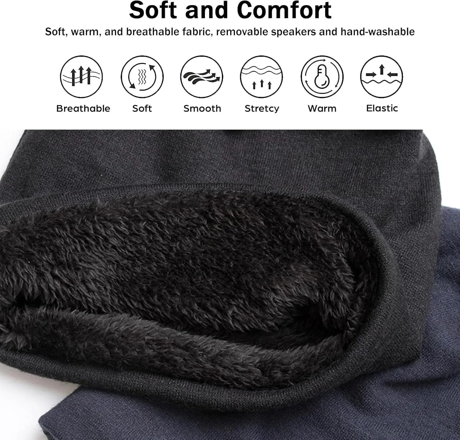 Bluetooth Headphone Winter Warm Beanie Cap Wireless Smart Headset Speaker Camping Sport Running Music Earphone Hat Rechargeable