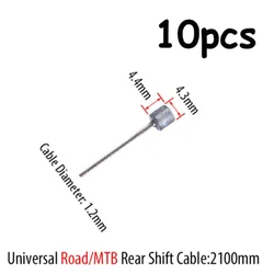 10PC Durable Bicycle Brake and Shift Cable Set for Road and Mountain Bikes (10PC-Rear Shift)