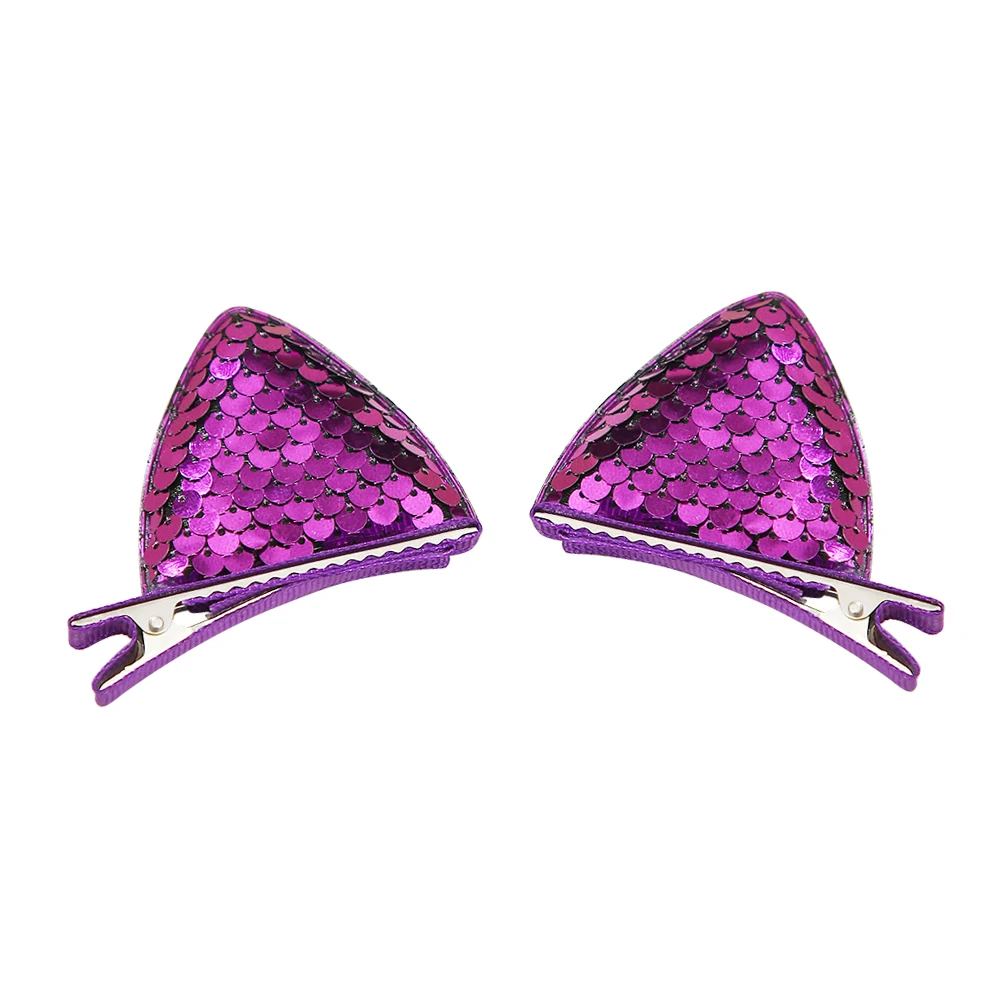 2 Stück glitzernde Katzenohren-Haarspangen für Mädchen, Pailletten-Haarspangen mit Katzenmotiv, Kleinkinder, Tierhaar-Haarspangen, Kinderkostüm, Party-Zubehör – Detail 27
