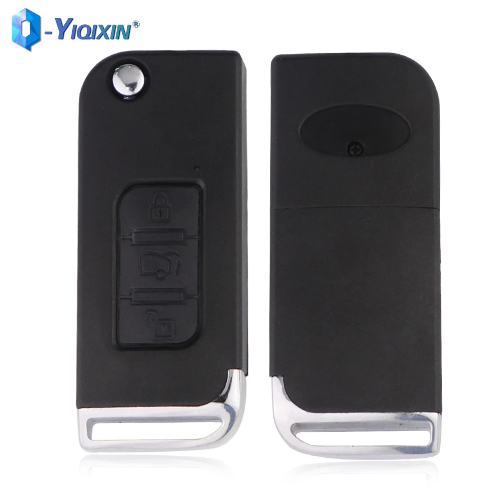 เคสกุญแจรีโมทรถยนต์ YIQIXIN แบบ 3 ปุ่ม สำหรับรถยนต์ Mahindra Roger XUV 500 ของอินเดีย แบบพับได้  ไม่มีโลโก้