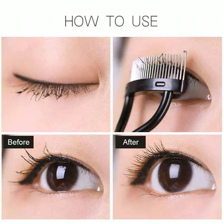 Black Eyelash Curler Brush Makeup Tool for Eye Lash Curling