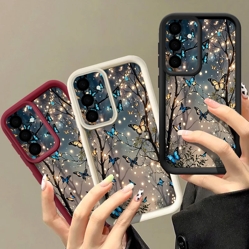 Luminous Butterfly Print Soft Phone Case