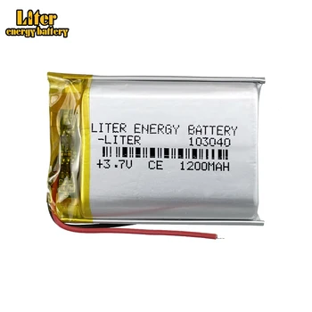 Batteria Li-Po ricaricabile da 1200 mAh 103040 celle Lipo agli ioni di litio Batteria ai polimeri di litio Li-Po per auricolare Bluetooth GPS MP3 MP4 DVD