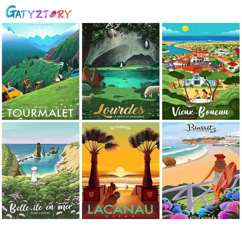 

GATYZTORY Paint By Number Forest House Drawing On Canvas Hand Painted Painting Art Gift DIY Pictures By Numbers Kits Home Decor