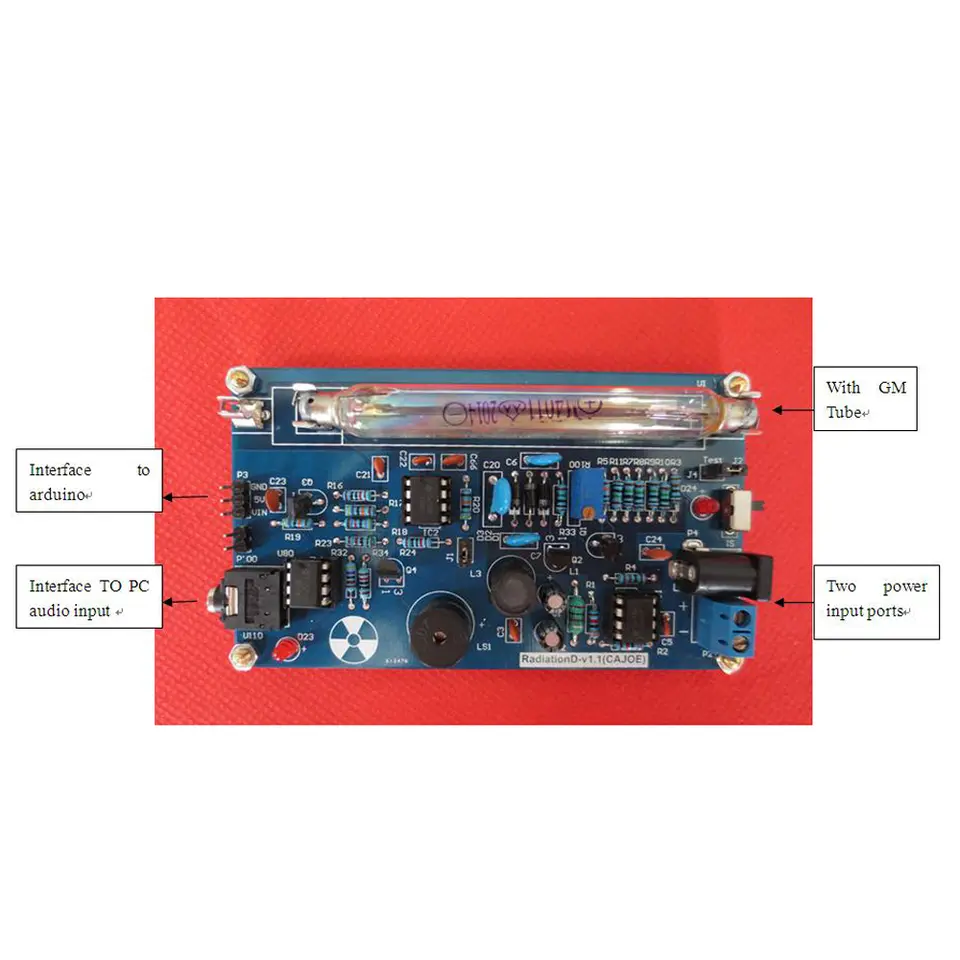 Assembled DIY Geiger Counter Kit, Assembled Radiation Detector System Miller Tube Nuclear Radiation Detector Geiger Counter Kit image 6