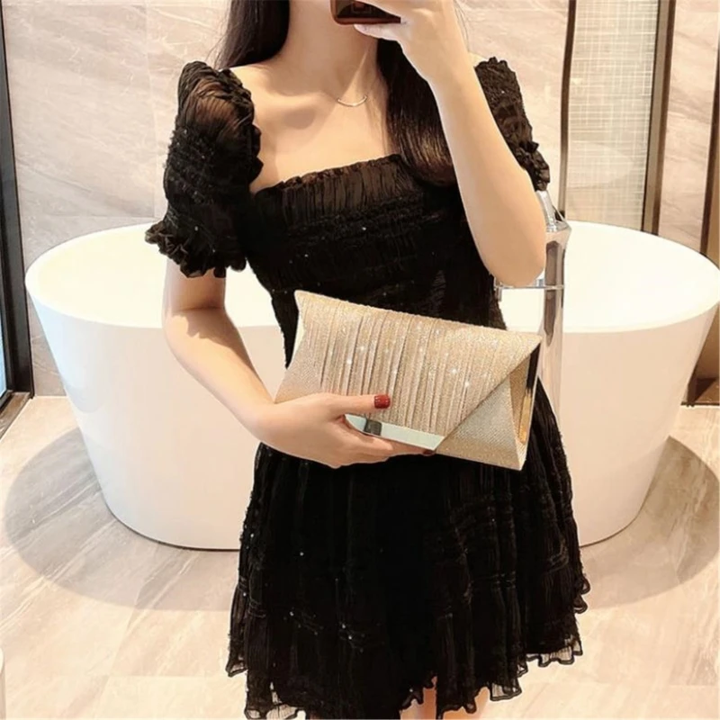 

Women Exquisite Evening Bag Party Banquet Glitter Purse Lady Elegant Wedding Clutches Handbag Female Cocktail Chain Shoulder Bag