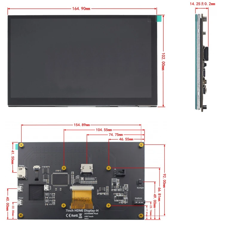 lcd hdmi-display compatível para laranja pi jetson