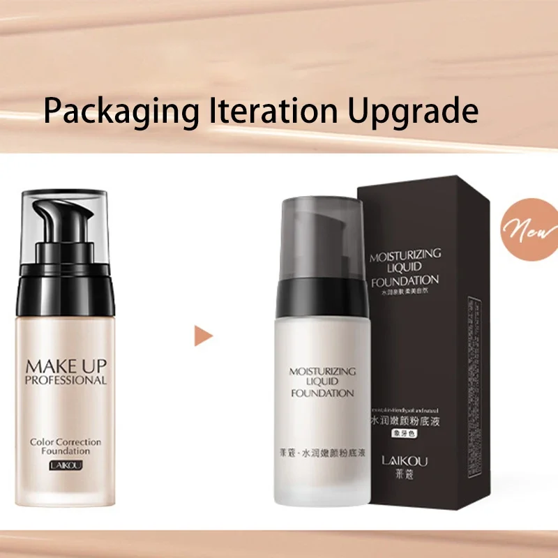 LAIKOU Makeup Base Face Liquid Foundation BB Cream Concealer Moisturizer Oil-control Whitening Waterproof Maquiagem Makeup 40g 6