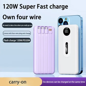 120W 200000 Batteria esterna di alimentazione mobile con ricarica super veloce Power Bank ad alta capacità mAh per iPhone Samsung Huawei Nuovo 2025