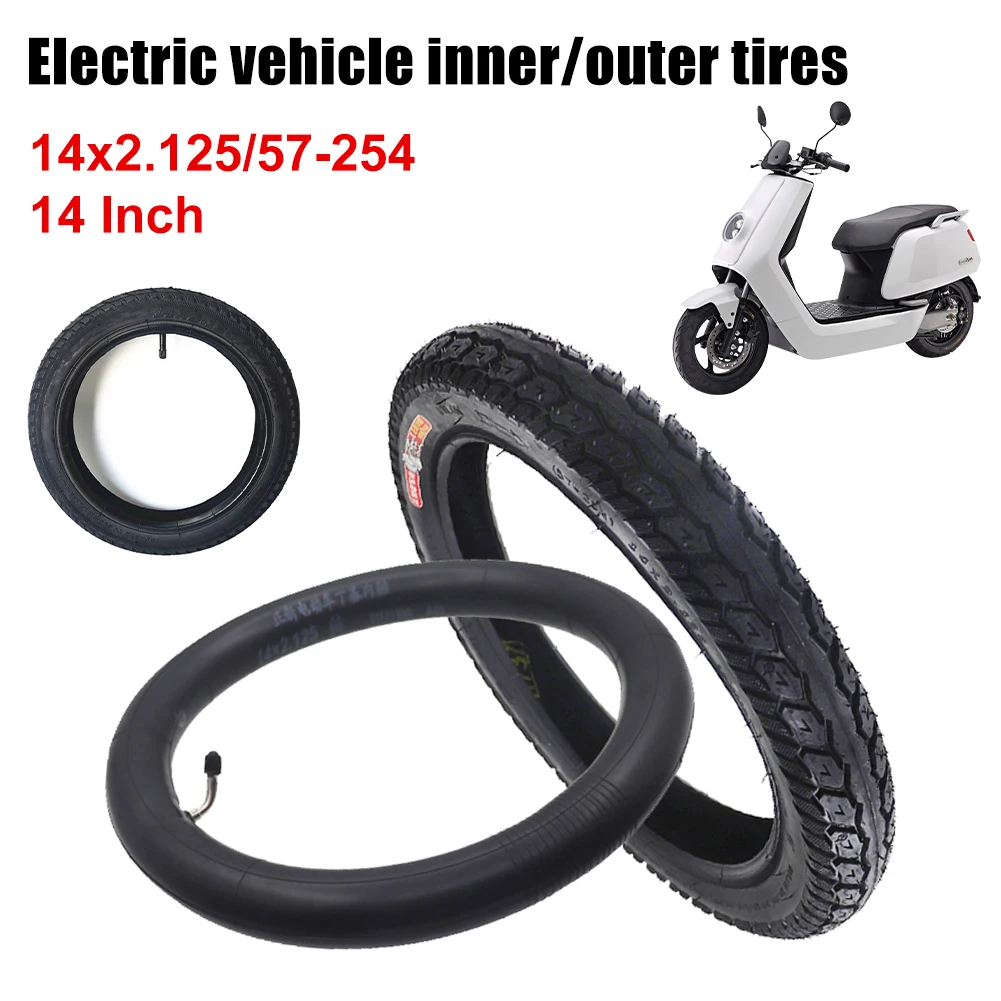 

14x2.125/57-254 Tire Inner Tube 14 Inch Pneumatic Rubber Tire Inner Tube for Electric Scooters Electric Bicycles Accessories