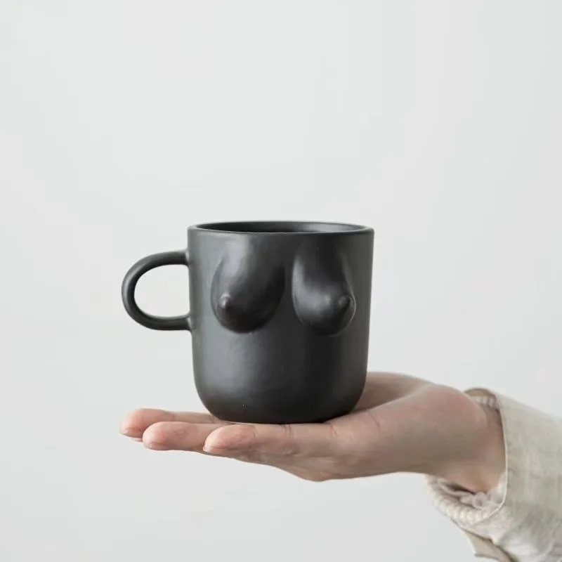 Ceramic Funny Boob Mug Coffee Mug Novelty Gift Titty Shape Breakfast Milk Tea Water Cups Porcelain
