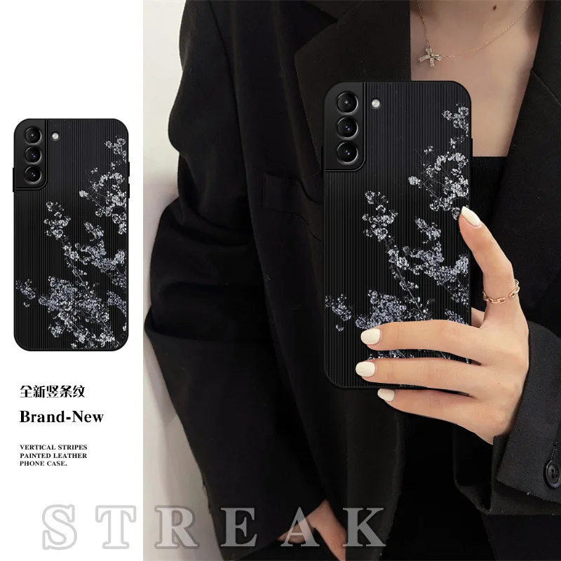 Per Samsung S22 Custodia Per Cellulare S22Plus Custodia Protettiva Anti-Caduta Custodia In Pelle A Strisce Verticali All-Inclusive S22Ultra