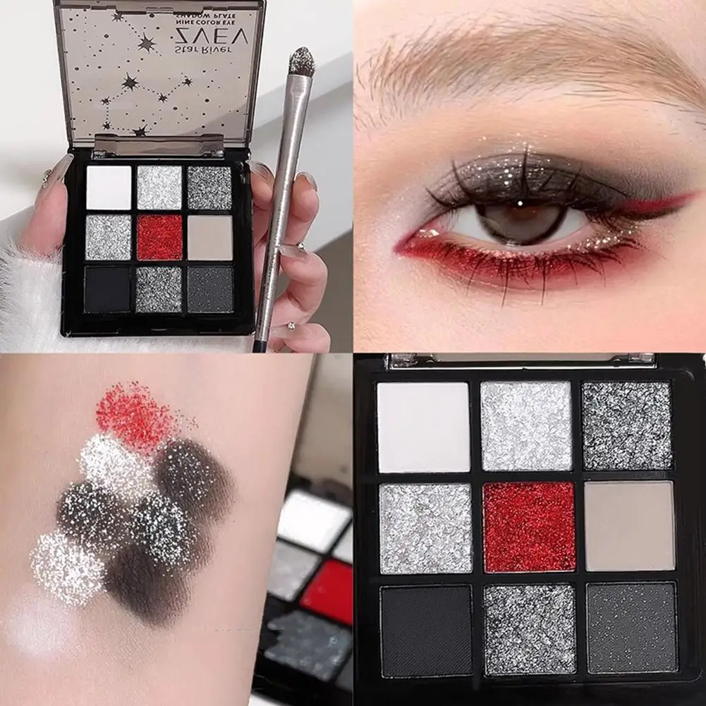 Sweet Cool Rose Small Smoke Nine Colors Eyeshadow Palette Gel Matte Pearlescent Cool Babes Contrast Eye Shadow Makeups eye shadow eye shadow plate