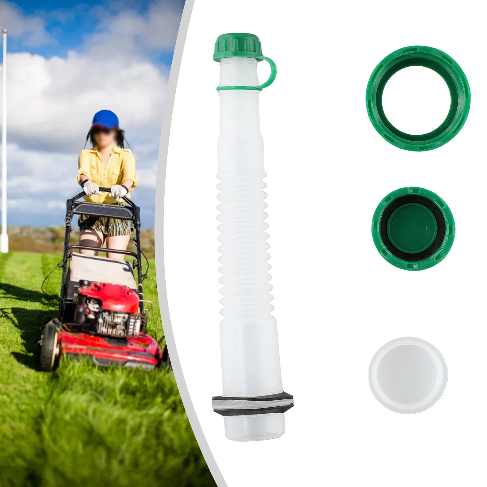 

1 Set Fuel Spout With Cap Container For 1L Bottle For Gott For Jerry For Kolpin Fuel Gas Fu/el Mix Lawn Mower Garden Tools
