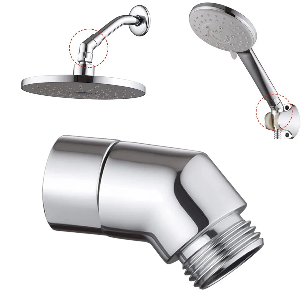 G1/2 Shower Elbow Adapter Hand Shower Top Spray Elbow Chrome Angle Female Thread And Male Thread 135° Shower Elbow For Bathroom 5
