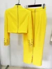 HIGH STREET Newest 2024 Designer Runway Suit Set Women's Stand Collar Zip Back Cropped Tops Long Skirt Set 2pcs 3