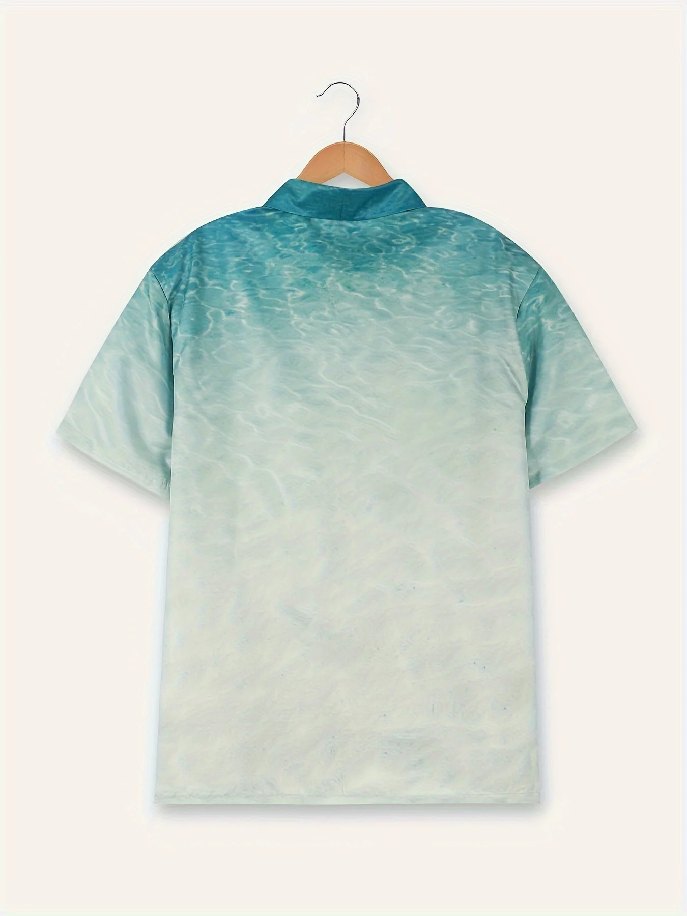 Summer Fashion Gradient Color Design Top Men's Short Sleeve Shirt Turtle Print Hawaiian Shirt Beach Vacation Oversized T-Shirt 3