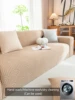 1PC Solid Stretch Sofa Cover – Spandex Polyester Jacquard Arch Non-Slip Soft Couch Cover,Washable Furniture Protector with Non-Slip Foam&Elastic Bottom for Kids Pets,Living Room Decor 2
