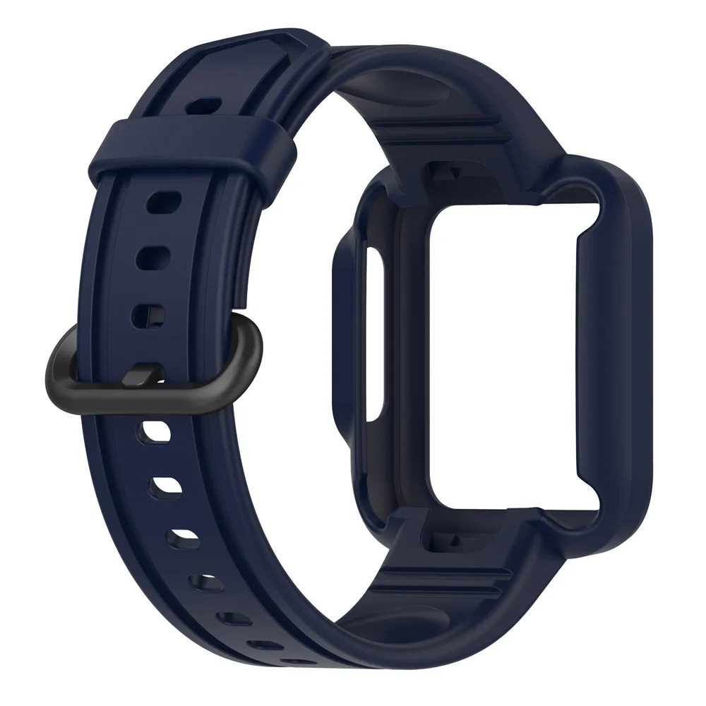 Silicone Watchband Strap with Protective Case Cover
