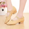 USHINE Low-heeled Canvas Teacher Practice Soft Ballroom Dance Shoes Salsa Tango Ballet Dance Shoes Children Girls Women 1