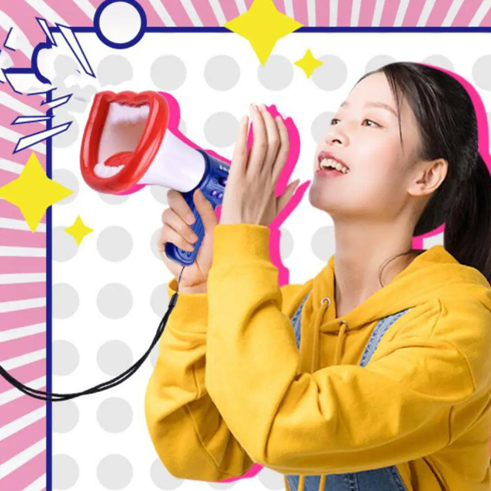 친환경 ABS로 만든 어린이용 전기 음성 변경 트럼펫 1개 부드러운 라운드 디자인 안전하고 무취 재미있는 무대 공연