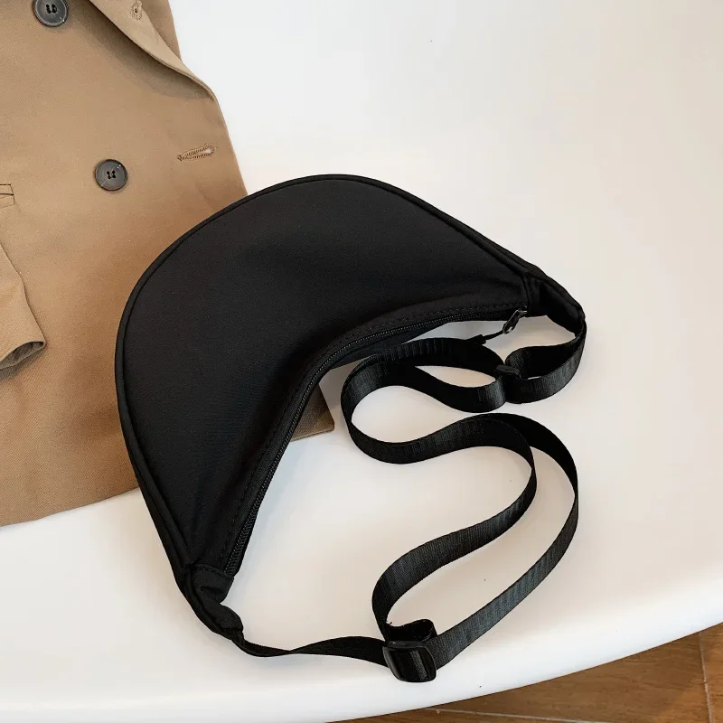 Bolso de mano ligero para mujer, tipo bolsita de lona, de un solo hombro, estilo bolsito, 2024