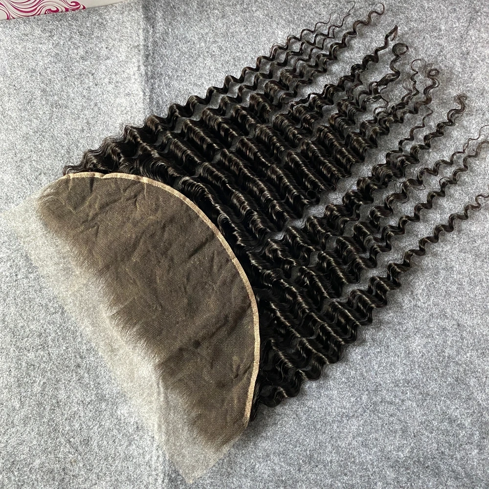 Deep Wave Skinlike 13X6 HD Lace Frontal Only Melt Skins Pre plucked 5x5 HD Lace Closure Only Brazilian Human Hair Bleach Knots