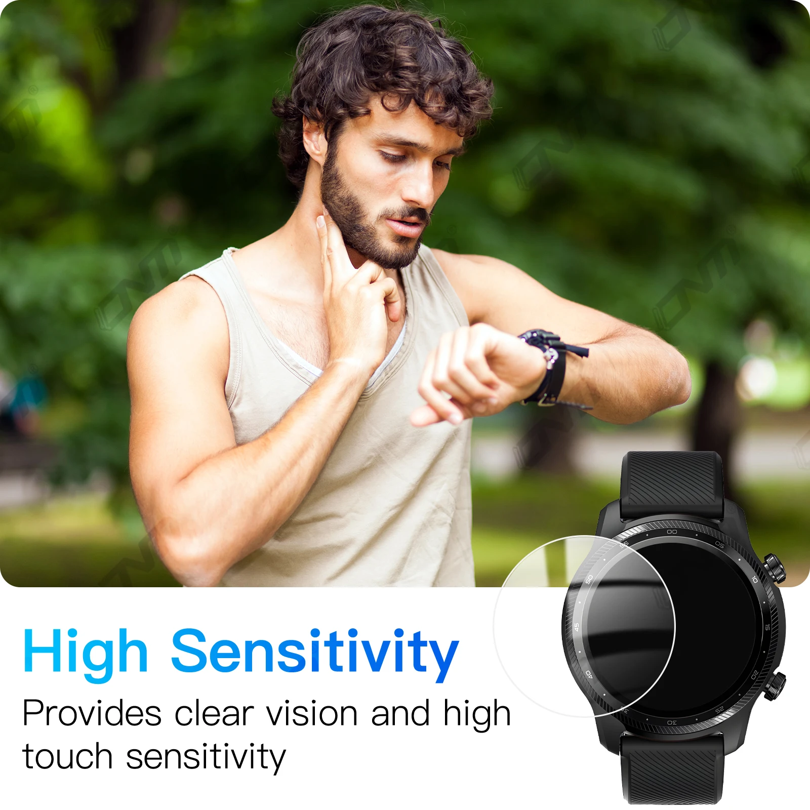 Youniker 3 Pezzi Vetro Temperato Pellicola Protettiva Compatibile con Ticwatch E Proteggi Schermo Protezione HD Anti-Graffi Screen Protector per Ticwatch S