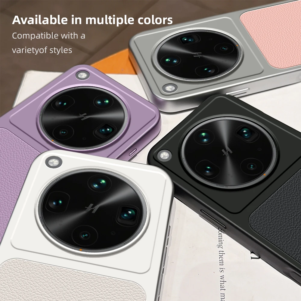 Luxury Leather Case with Lens Protection & Matte Finish – Premium Back Cover