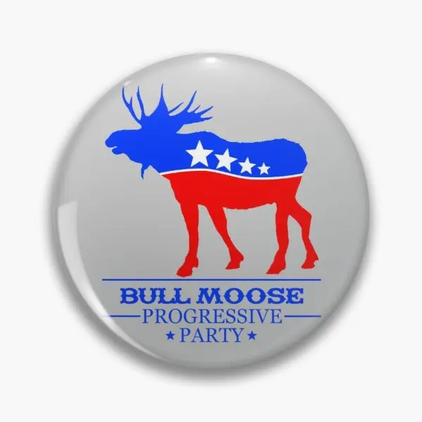

Teddy Roosevelt Bull Moose Progressive P Customizable Soft Button Pin Funny Clothes Women Lover Cute Fashion Hat Jewelry Decor